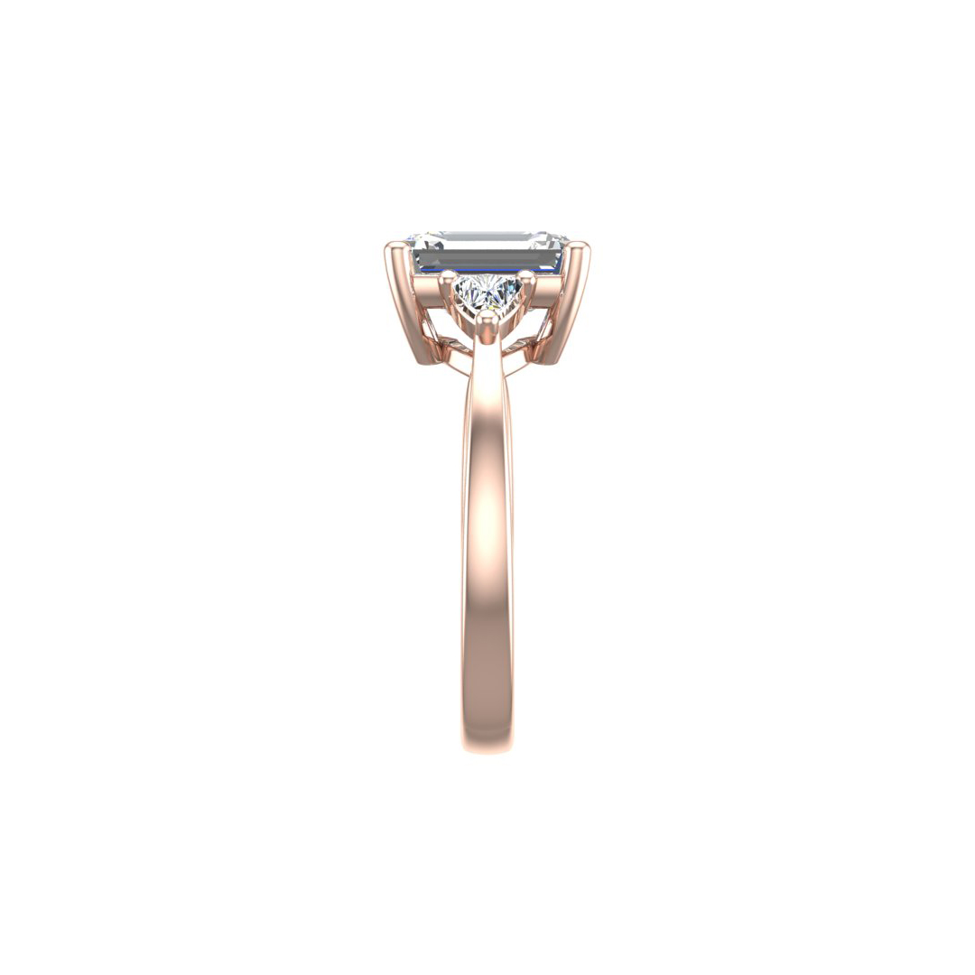 Vanessa Emerald Three-Stone Engagement ring
